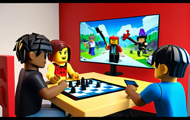 **
A vibrant and energetic scene of a Roblox team collaboratively planning their gameplay strategy. The team members, represented by diverse Roblox avatars, are gathered around a virtual table, excitedly pointing at a game map displayed on a large screen. They are communicating effectively, gesturing and sharing ideas with enthusiasm. The background subtly features the Roblox logo and elements that symbolize teamwork and strategic thinking. Colors should be bright and appealing, reflecting the fun and engaging nature of Roblox.
**