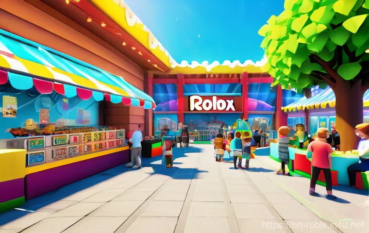 로블록스 테마파크 경영법 - **Prompt 1: Fantasy Jungle Theme Park Adventure**
    "A wide-angle, vibrant, and intricately detail...