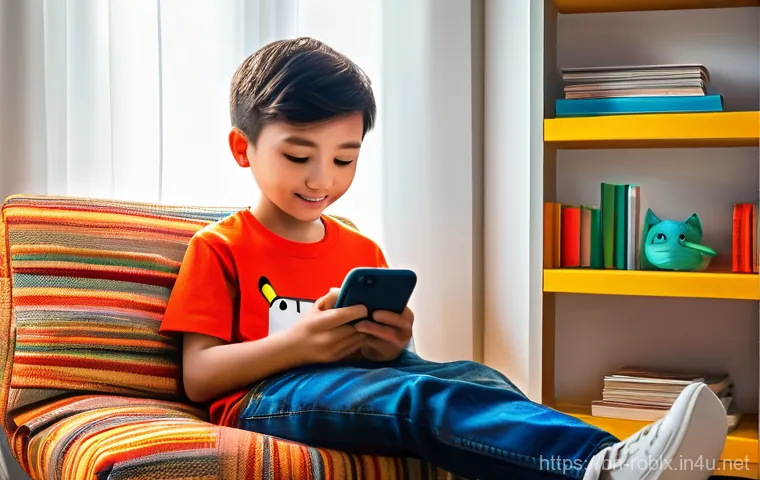 로블록스 모바일 설치 방법 - **Prompt 1: Child playing Roblox on a mobile phone**
    "A cheerful 10-year-old boy, with bright, c...